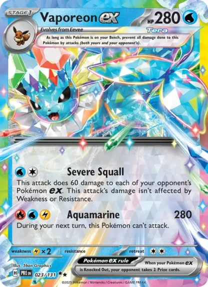 Vaporeon ex · Prismatic Evolutions 023