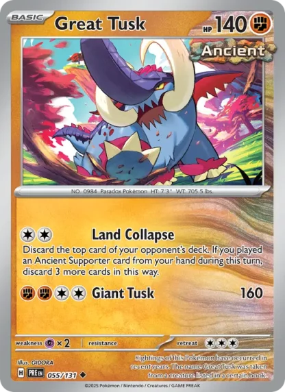 Great Tusk · Prismatic Evolutions 055