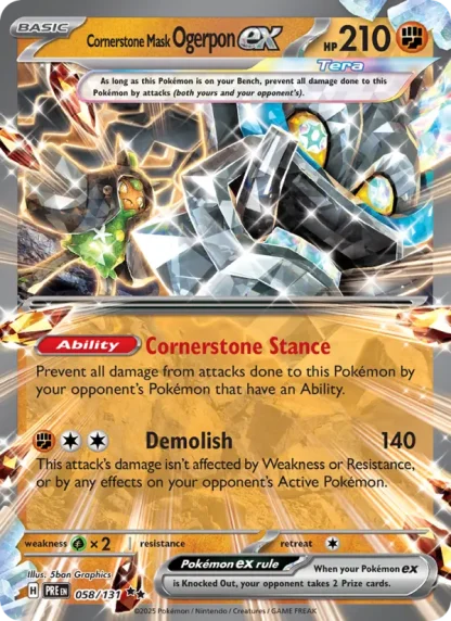 Cornerstone Mask Ogerpon ex · Prismatic Evolutions 058