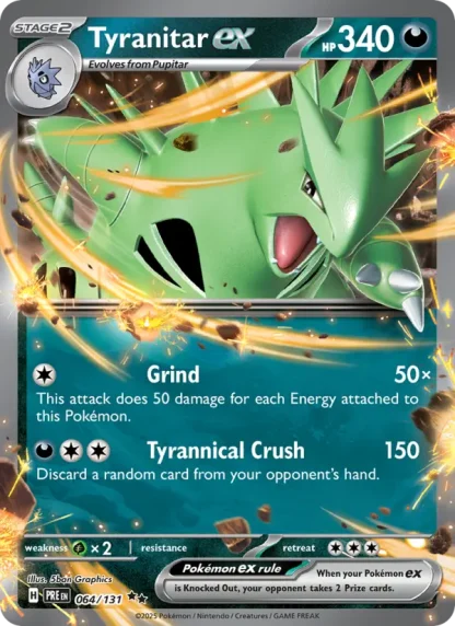 Tyranitar ex · Prismatic Evolutions 064