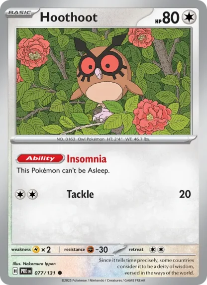 Hoothoot · Prismatic Evolutions 077