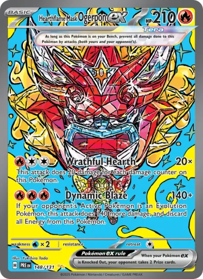 Hearthflame Mask Ogerpon ex · Prismatic Evolutions 148