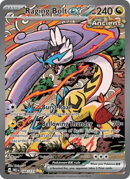 Raging Bolt ex · Prismatic Evolutions 166