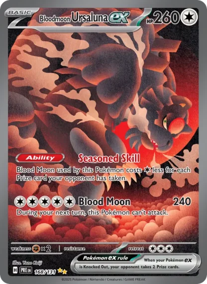 Bloodmoon Ursaluna ex · Prismatic Evolutions 168