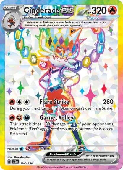 Cinderace ex · Stellar Crown 157