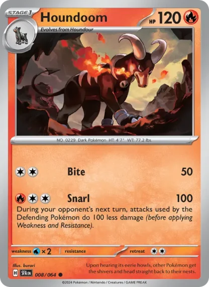 Houndoom · Shrouded Fable 008