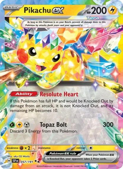 Pikachu ex · Surging Sparks 057