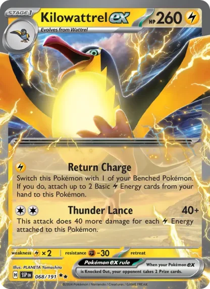 Kilowattrel ex · Surging Sparks 068