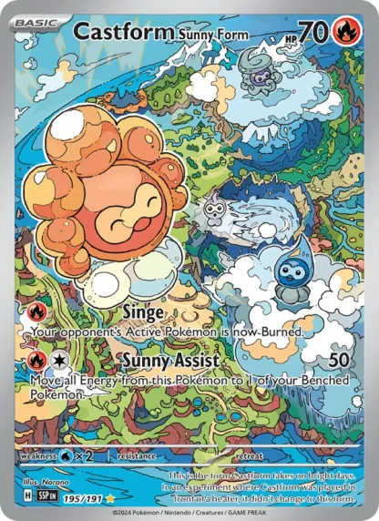 Castform Sunny Form · Surging Sparks 195