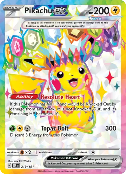 Pikachu ex · Surging Sparks 219