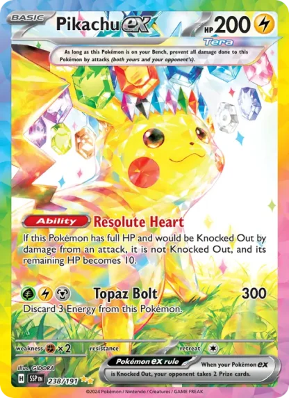 Pikachu ex · Surging Sparks 238