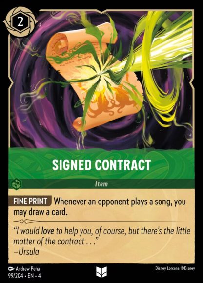 Signed Contract · Ursula's Return 99